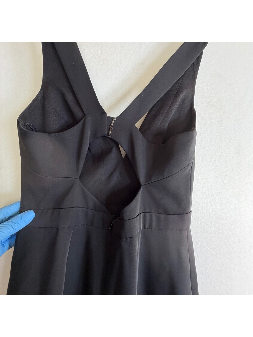 BCBGMAXAZRIA Women's Black Sleeveless V-Neck Maxi Dress Size 0 B-6 - Picture 6 of 10